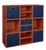 Niche Cubo Storage Set - 6 Full Cubes/6 Half Cubes with Foldable Storage Bins - Cherry/Blue