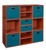 Niche Cubo Storage Set - 6 Full Cubes/6 Half Cubes with Foldable Storage Bins - Cherry/Teal