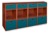 Niche Cubo Storage Set - 8 Full Cubes/4 Half Cubes with Foldable Storage Bins - Cherry/Teal