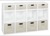 Niche Cubo Storage Set - 8 Full Cubes/4 Half Cubes with Foldable Storage Bins - White Wood Grain/Natural
