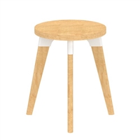 Safco - Resi Round End Table - Natural Wood