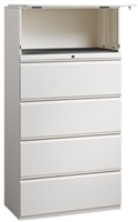 Great Openings Storage - Lateral File - 4 Drawer with 1 Flipper Door- 64 1/8"H x 36"W