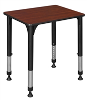 18.5" x 26" Rectangle Height Adjustable School Desk - Cherry