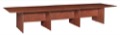 Sandia 192" Boat Shape Modular Conference Table featuring Lockdowel Assembly - Cherry