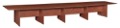 Sandia 240" Boat Shape Modular Conference Table featuring Lockdowel Assembly - Cherry
