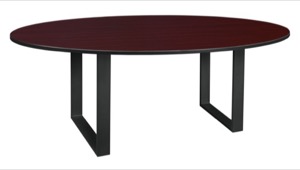 Structure 72" Oval Conference Table  - Mahogany/ Black