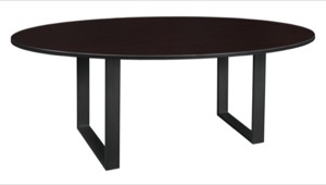 Structure 72" Oval Conference Table  - Mocha Walnut/ Black