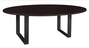 Structure 78" Oval Conference Table  - Mocha Walnut/ Black