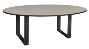 Structure 78" Oval Conference Table  - Maple/ Black