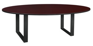 Structure 96" Oval Conference Table  - Mahogany/ Black