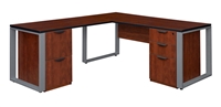 Structure Desk - L-Shape, 66" with 42" Return, Dual Legacy File Cabinets