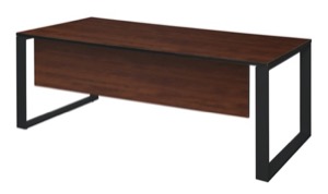 Structure 66" x 36" Training Table with Modesty Panel - Cherry/Black