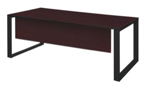 Structure 66" x 36" Training Table with Modesty Panel - Mahogany/Black