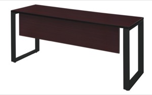 Structure 72" x 24" Training Table with Modesty Panel - Mahogany/Black