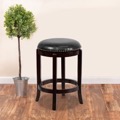 Backless Wood Swivel Counter Stools