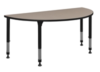 Kee Classroom Table - 48" x 24" Half Round Height Adjustable