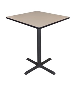 Cain 36" Square Cafe Table - Beige