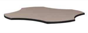 48" Standard Clover Table Top - Beige/Grey