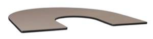 66" x 60" Standard Horseshoe Table Top - Beige/Grey