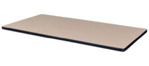 42" x 24" Rectangle Laminate Table Top - Beige/ Grey