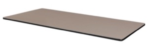 48" x 24" Rectangle Slim Table Top - Beige/ Grey