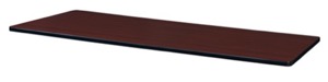 60" x 30" Standard Rectangle Table Top - Mahogany/Mocha Walnut