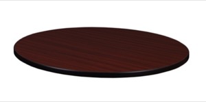 42" Round Laminate Table Top - Mahogany/ Mocha Walnut