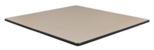 36" Square Slim Table Top - Beige/ Grey