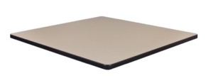 42" Square Laminate Table Top - Beige/ Grey