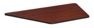 36" x 23" x 19" Standard Trapezoid Table Top - Cherry/ Maple