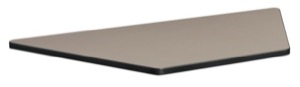 48" x 24" Standard Trapezoid Table Top - Beige/Grey