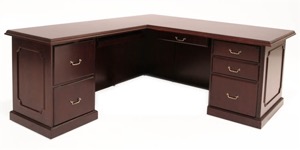 Regency Prestige - Desk 72" L-Shape, Credenza, File Cabinets