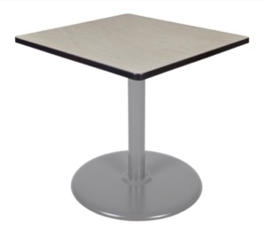 Via 30" Square Platter Base Table - Maple/Grey