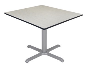 Via 48" Square X-Base Table - Maple/Grey