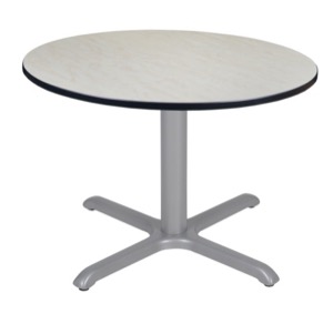 Via 48" Round X-Base Table - Maple/Grey