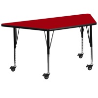Trapezoid Activity Tables with Casters