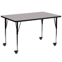 Rectangular Activity Tables with Casters