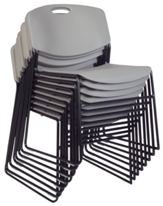 Regency Seating - Zeng Stack Chair (8 pack) - Grey