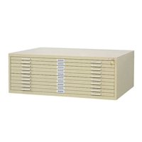 10-Drawer Steel Flat File for 30" x 42" Documents