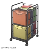Onyx Mesh File Cart with 2 File Drawers