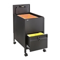 Locking Mobile Tub File with Drawer, Letter Size
