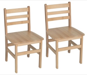 Regency Classrrom Chair - Atlas 18" Chair - Natural (Set of 2)