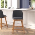 Upholstered Wood Counter Stools