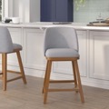 Upholstered Wood Counter Stools