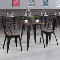Metal/Wood Colorful Table and Chair Sets