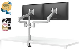 ESI Evolve Flat Panel Display Dual Monitor Arms