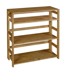 Flip Flop 34" High Folding Bookcase - Medium Oak