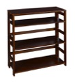 Flip Flop 34" High Folding Bookcase - Mocha Walnut