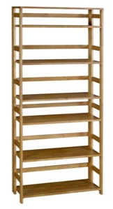 Flip Flop 67" High Folding Bookcase - Medium Oak