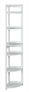 Flip Flop 67" High Corner Folding Bookcase - White